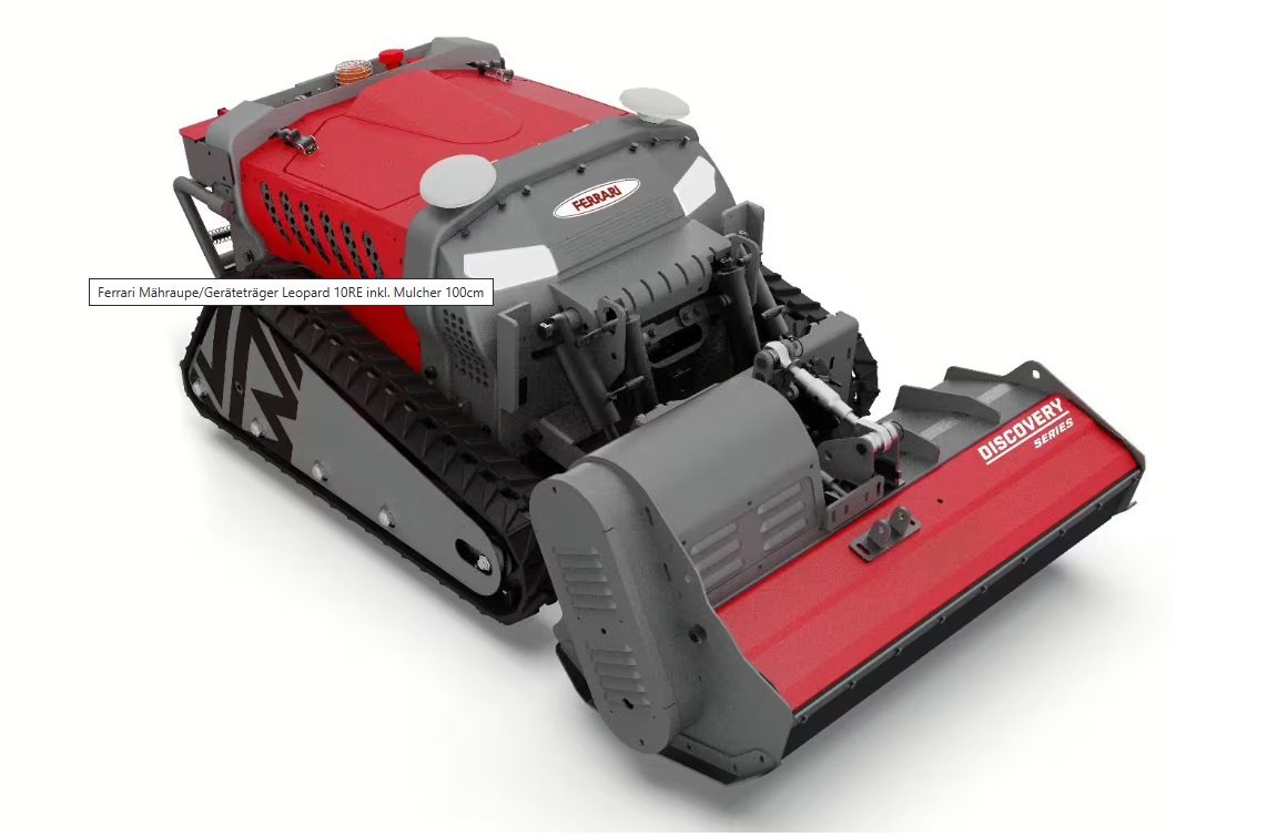 Ferrari Mähraupe/Geräteträger Leopard 10RE inkl. Mulcher 100cm Ferrari Mähraupe/Geräteträger Leopard 10RE inkl. Mulcher 100cm